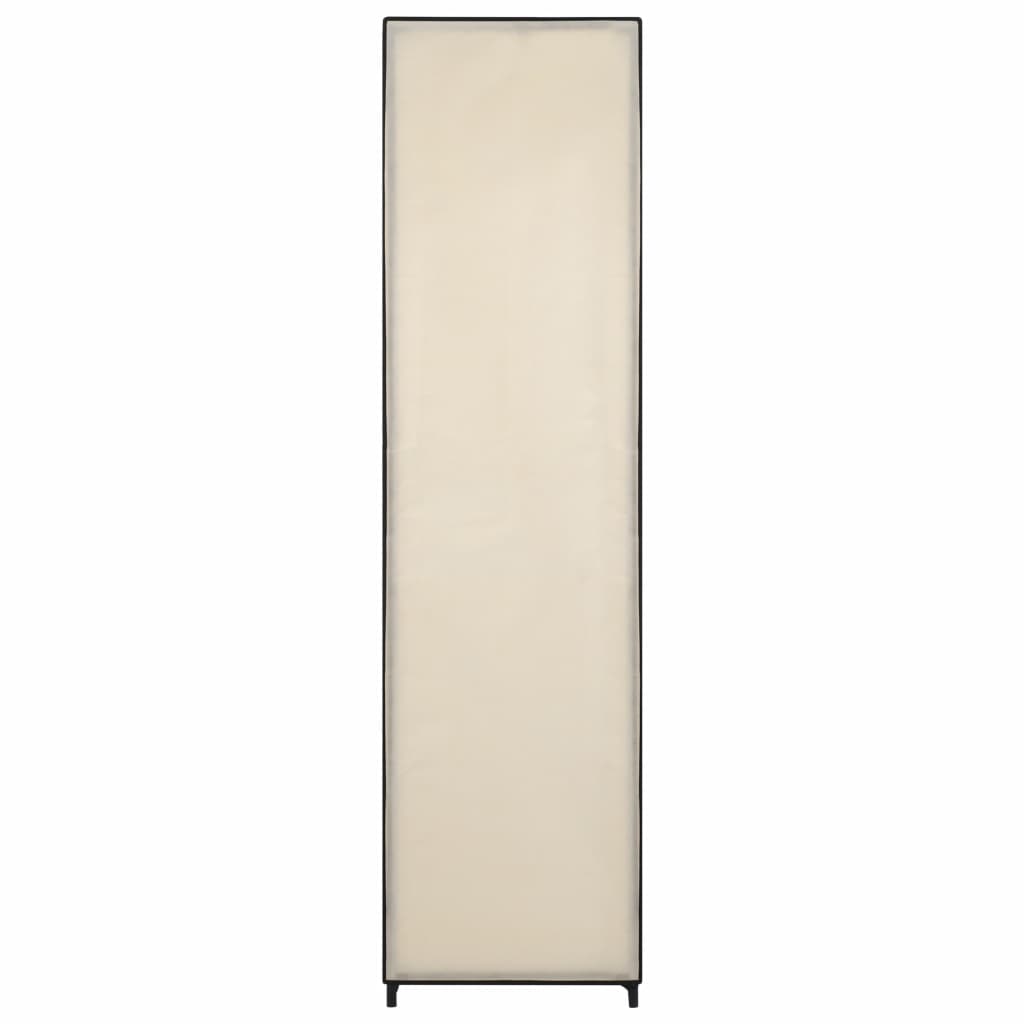 Krémszínű ruhásszekrény 4 tárolórekesszel 175 x 45 x 170 cm