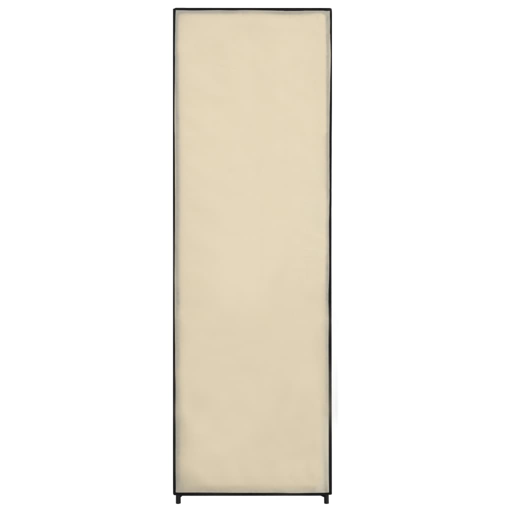 Krémszínű szövet ruhásszekrény 87 x 49 x 159 cm