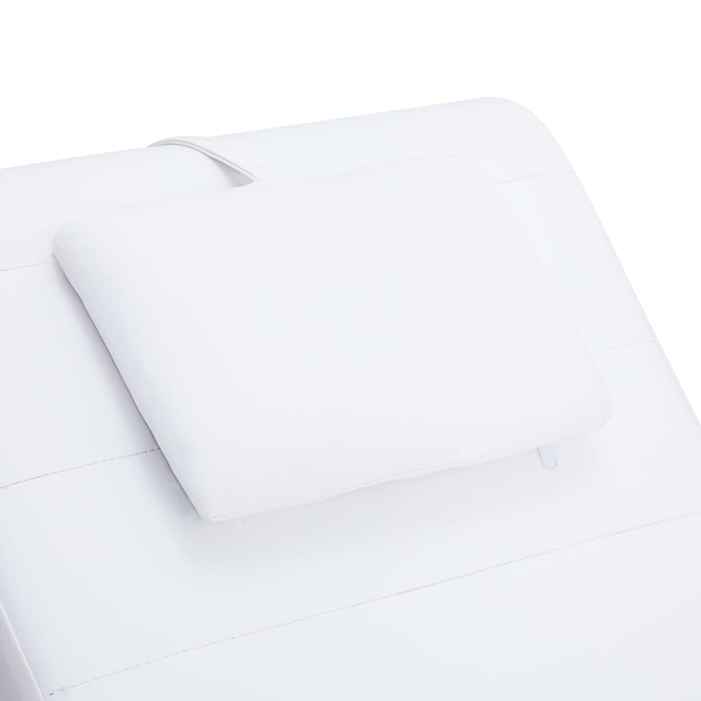 Fehér masszázsfunkciós műbőr dívány párnával