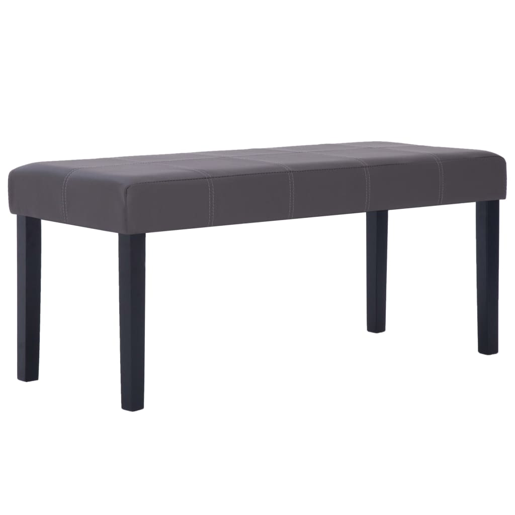 Szürke műbőr pad 106 cm