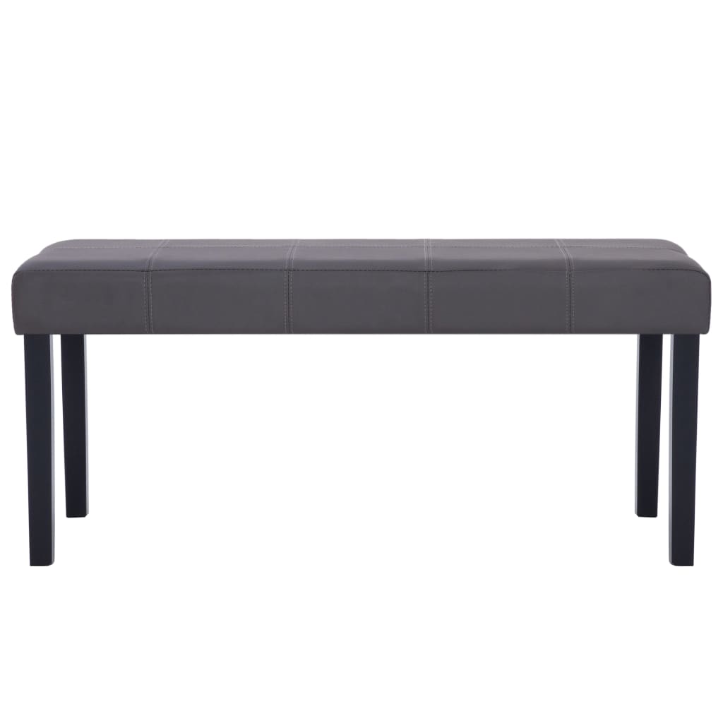 Szürke műbőr pad 106 cm