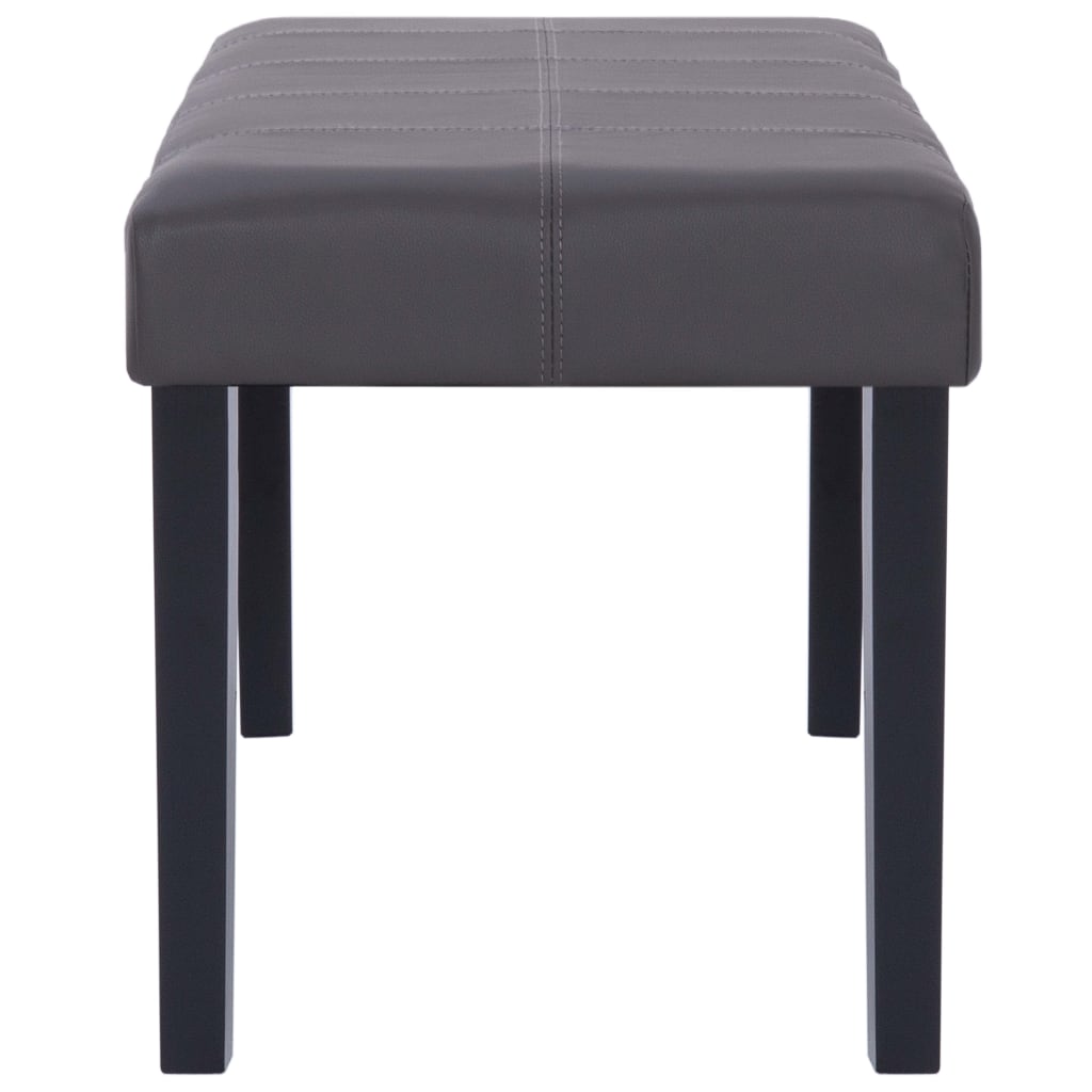 Szürke műbőr pad 106 cm