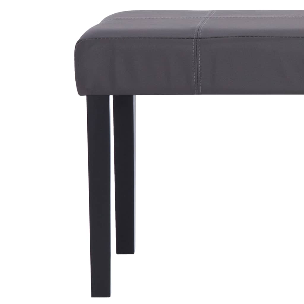 Szürke műbőr pad 106 cm