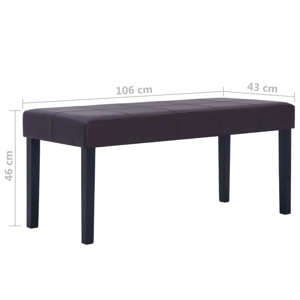 Barna műbőr pad 106 cm Barna műbőr pad 106 cm