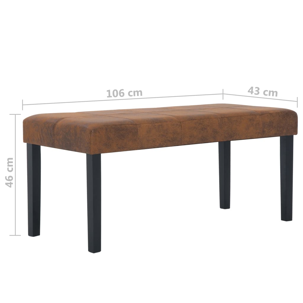 Barna művelúr pad 106 cm Barna művelúr pad 106 cm
