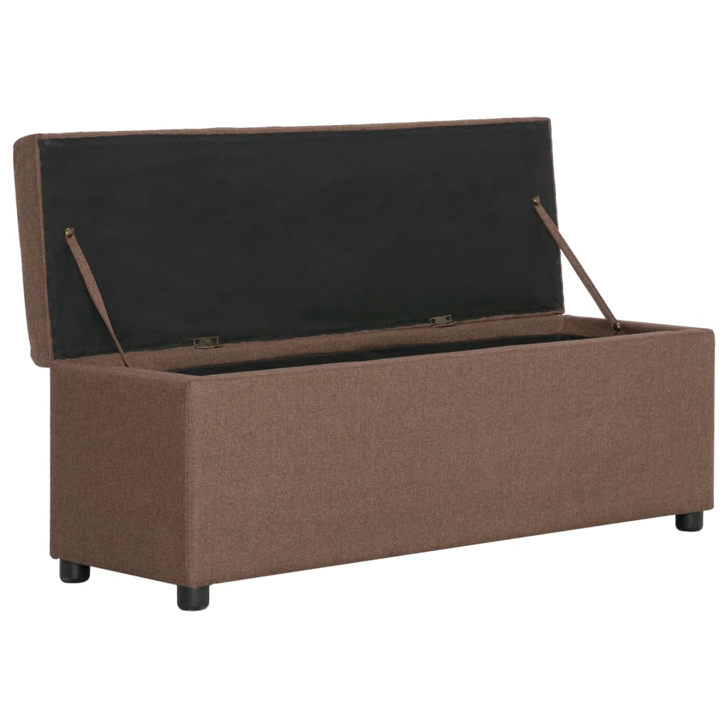 Barna poliészter pad tárolórekesszel 116 cm Barna poliészter pad tárolórekesszel 116 cm