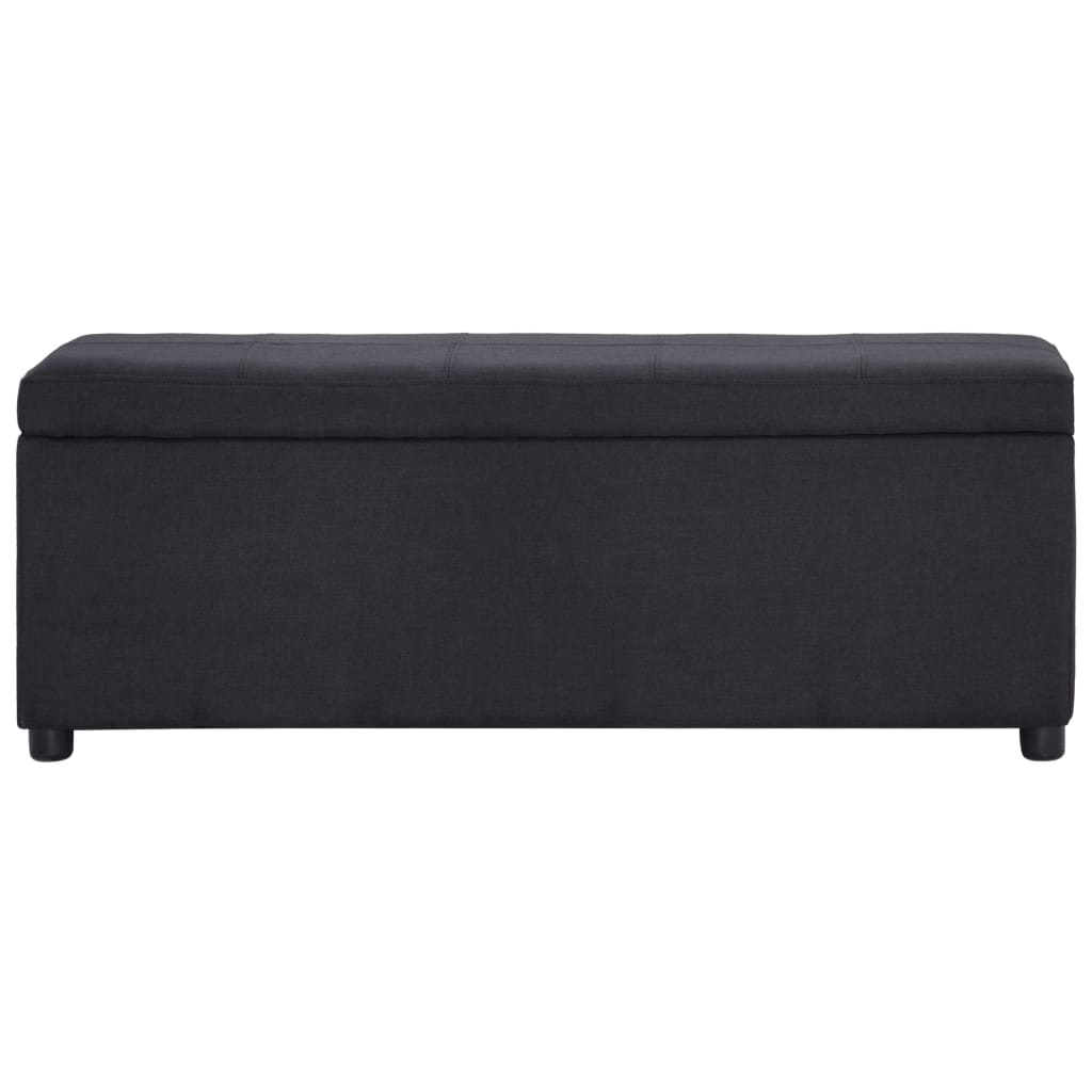 Fekete poliészter pad tárolórekesszel 116 cm