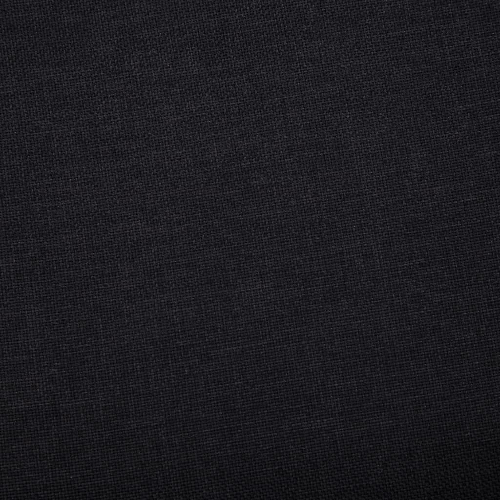 Fekete poliészter pad tárolórekesszel 116 cm