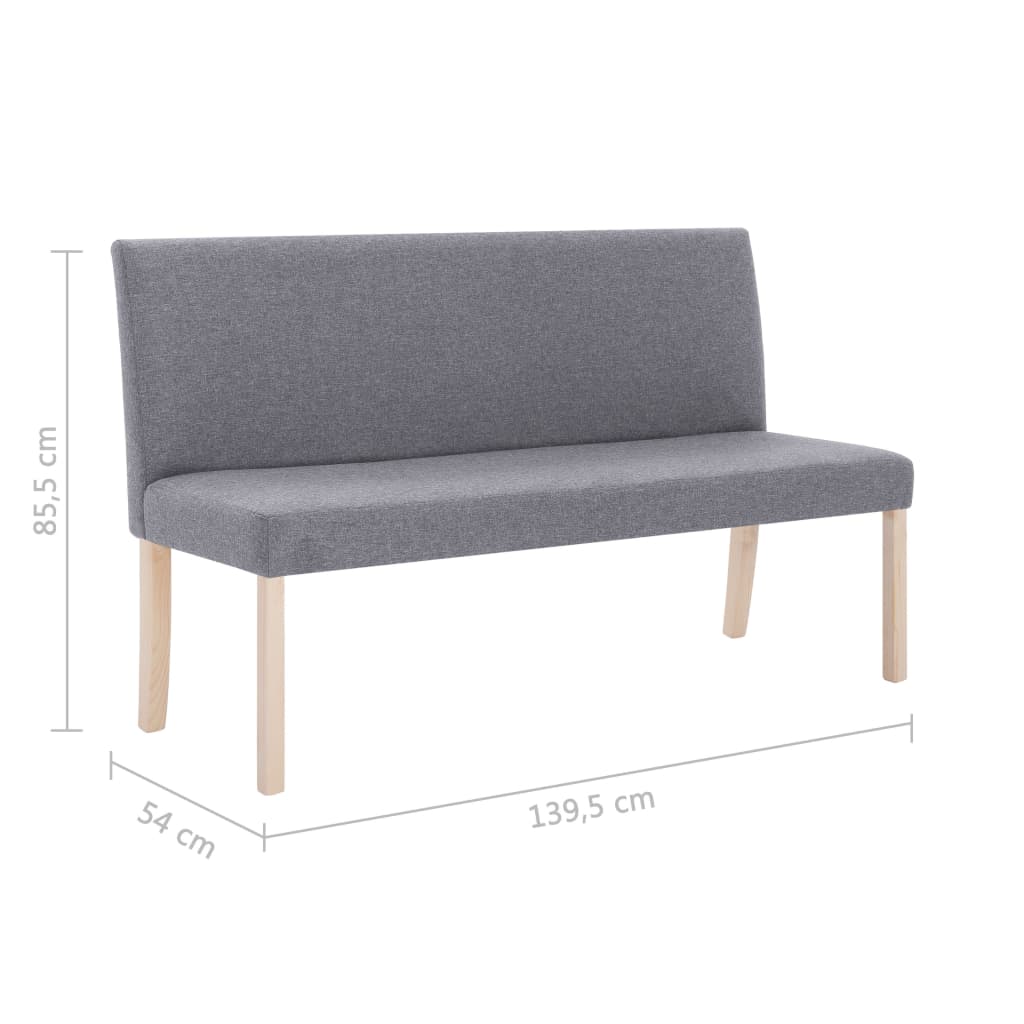 Világosszürke poliészter pad 139,5 cm Világosszürke poliészter pad 139,5 cm