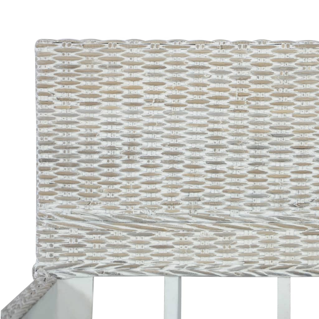 Szürke természetes rattan ágykeret 140 x 200 cm