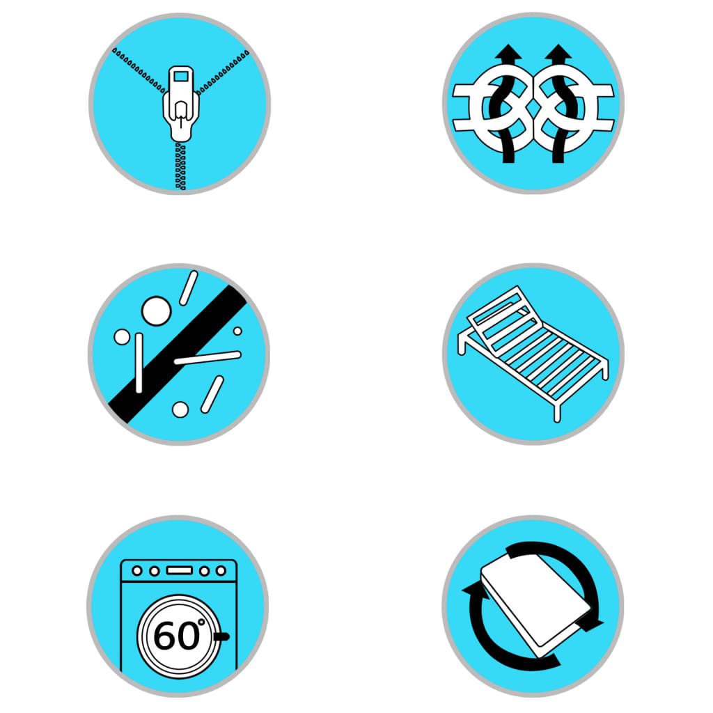 7-zónás pu habmatrac 90 x 200 cm 10 cm h2 h3