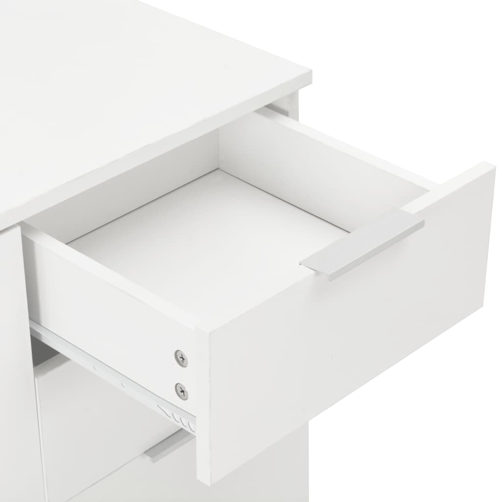 Magasfényű fehér forgácslap tálalószekrény 71 x 35 x 76 cm Magasfényű fehér forgácslap tálalószekrény 71 x 35 x 76 cm