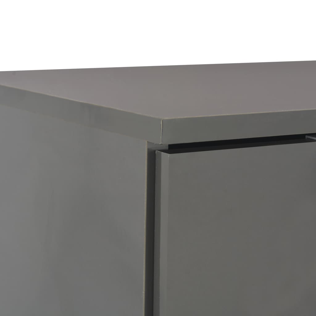 Magasfényű szürke forgácslap tálalószekrény 71 x 35 x 76 cm Magasfényű szürke forgácslap tálalószekrény 71 x 35 x 76 cm