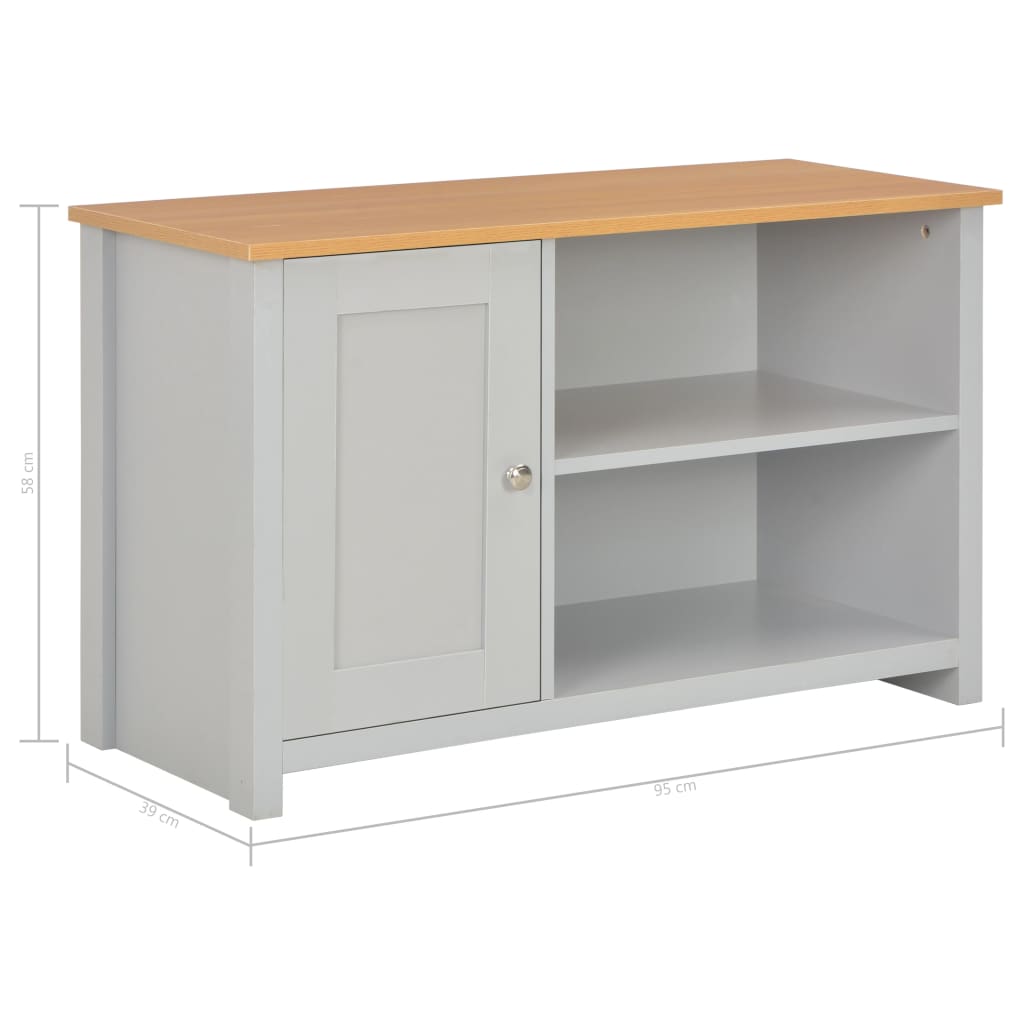 Szürke tv-szekrény 95 x 39 x 58 cm
