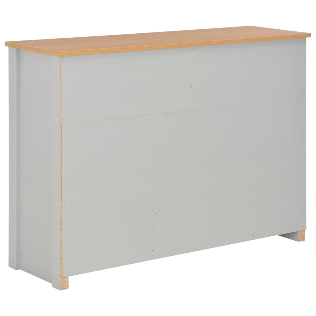 Szürke komód 112 x 35 x 81 cm