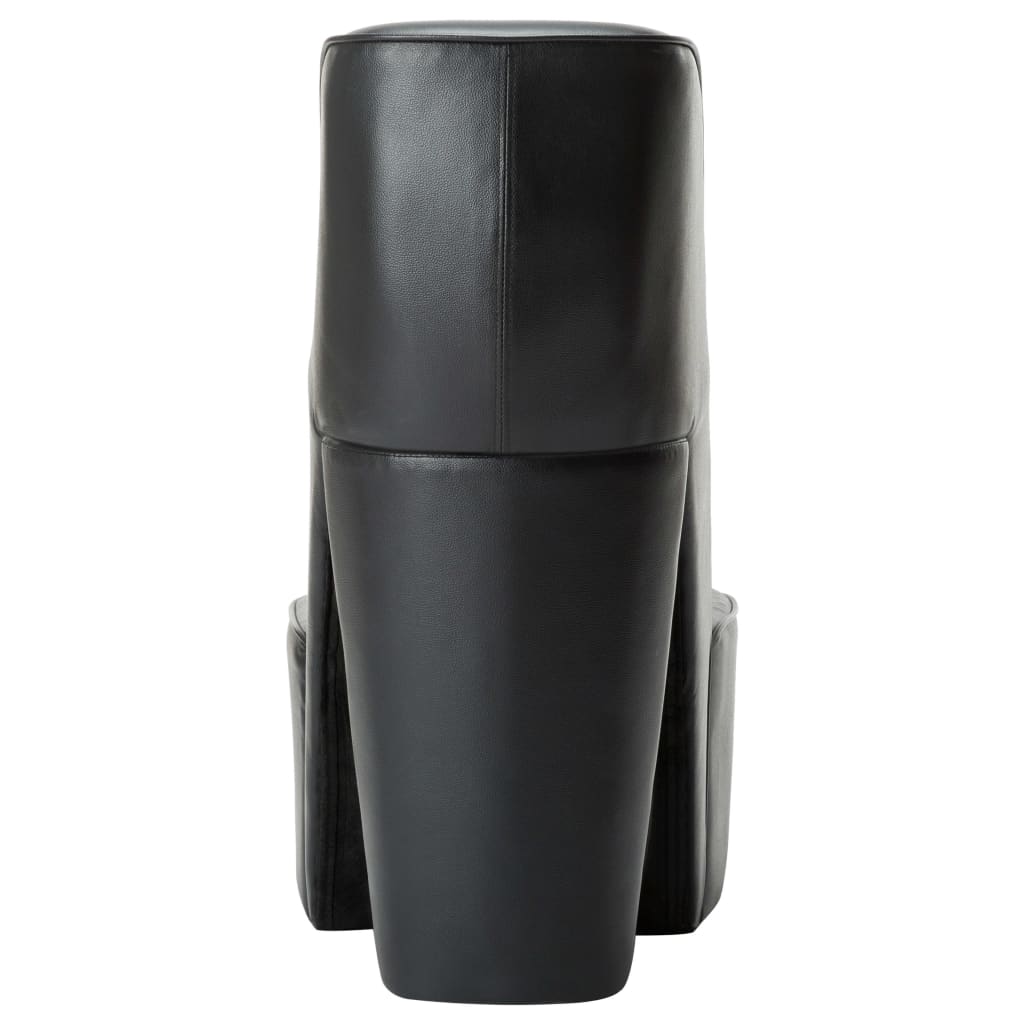 Fekete magas sarkú cipő formájú műbőr szék