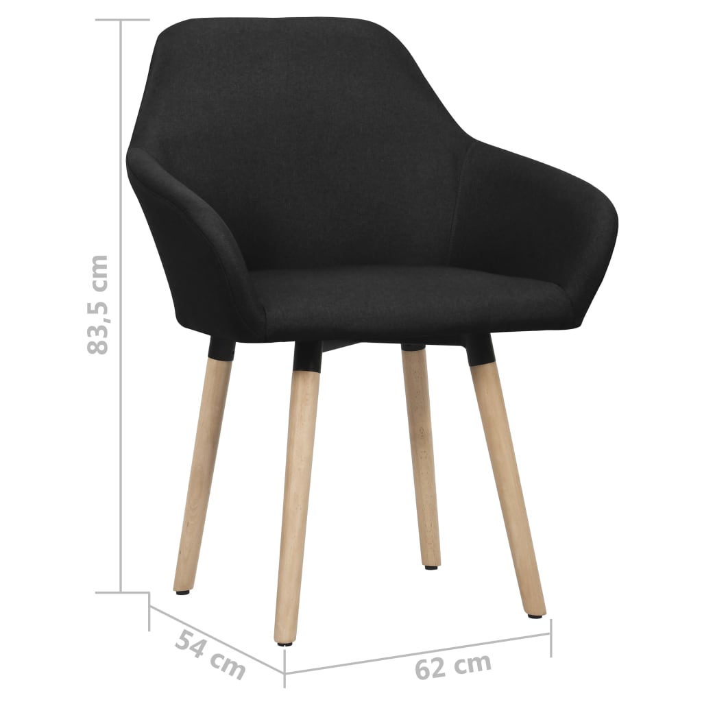 2 db fekete szövet étkezőszék