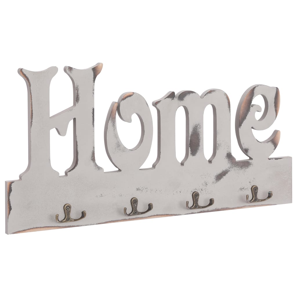 "home" feliratú fali fogas 50 x 23 cm