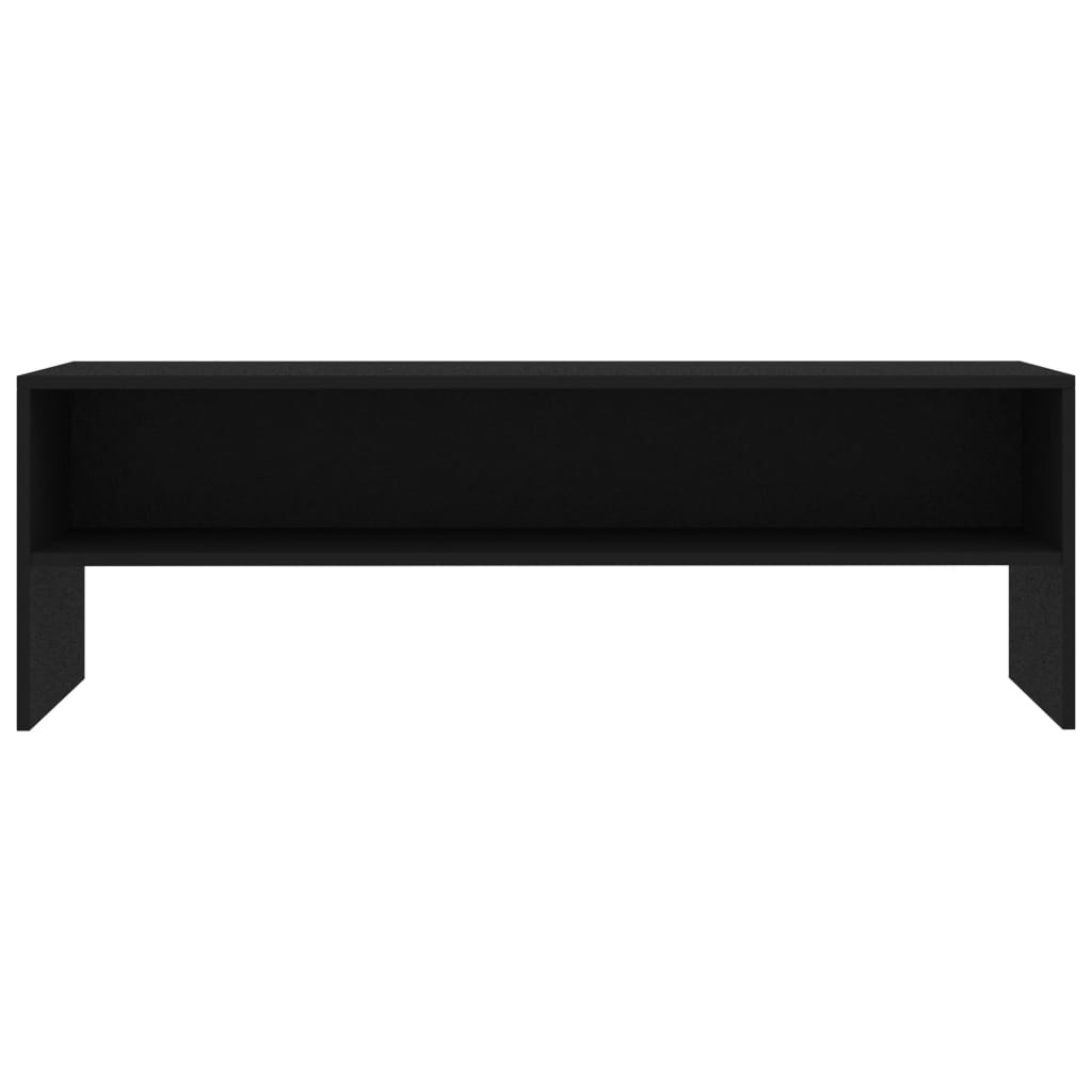 Fekete forgácslap tv-szekrény 120 x 40 x 40 cm Fekete forgácslap tv-szekrény 120 x 40 x 40 cm