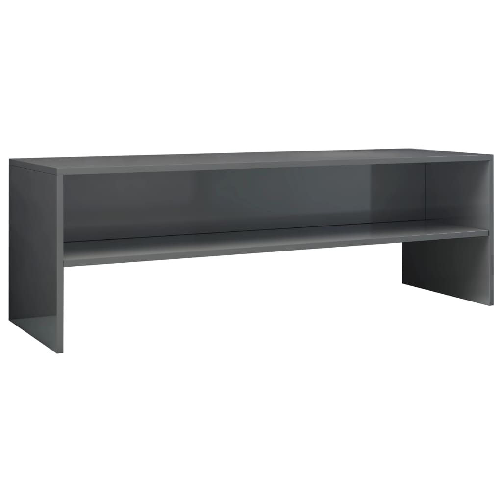 Magasfényű szürke forgácslap tv-szekrény 120 x 40 x 40 cm Magasfényű szürke forgácslap tv-szekrény 120 x 40 x 40 cm