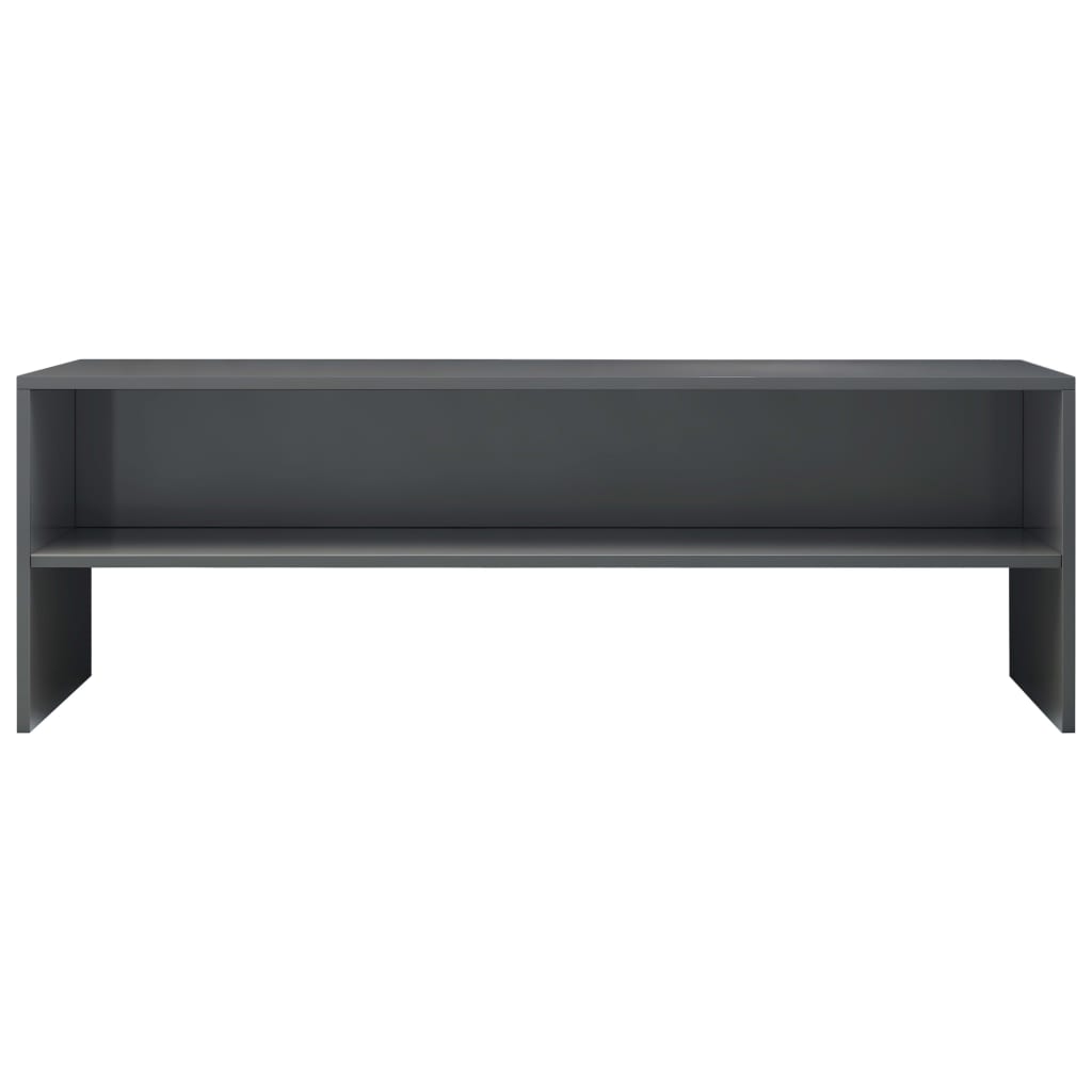 Magasfényű szürke forgácslap tv-szekrény 120 x 40 x 40 cm Magasfényű szürke forgácslap tv-szekrény 120 x 40 x 40 cm