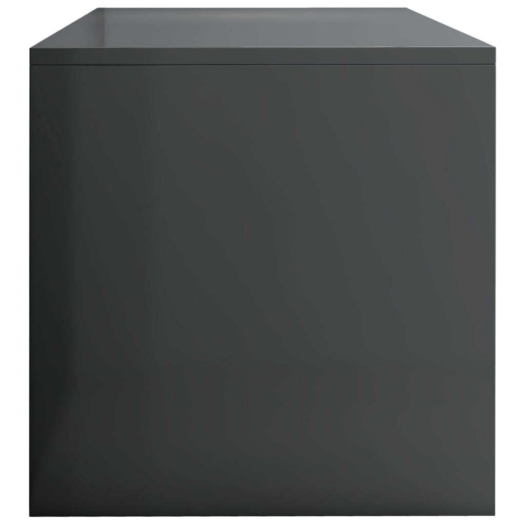 Magasfényű szürke forgácslap tv-szekrény 120 x 40 x 40 cm Magasfényű szürke forgácslap tv-szekrény 120 x 40 x 40 cm