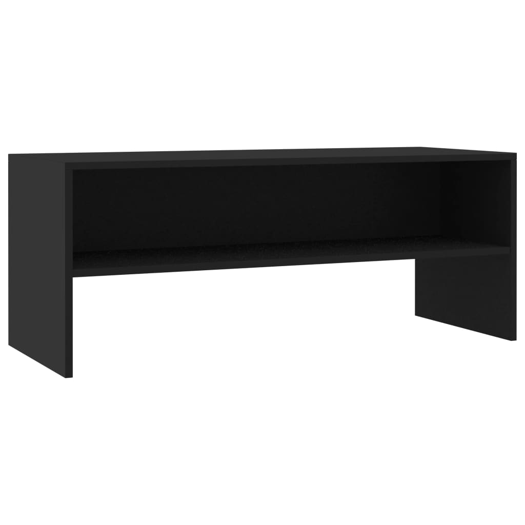 Fekete forgácslap tv-szekrény 100 x 40 x 40 cm Fekete forgácslap tv-szekrény 100 x 40 x 40 cm