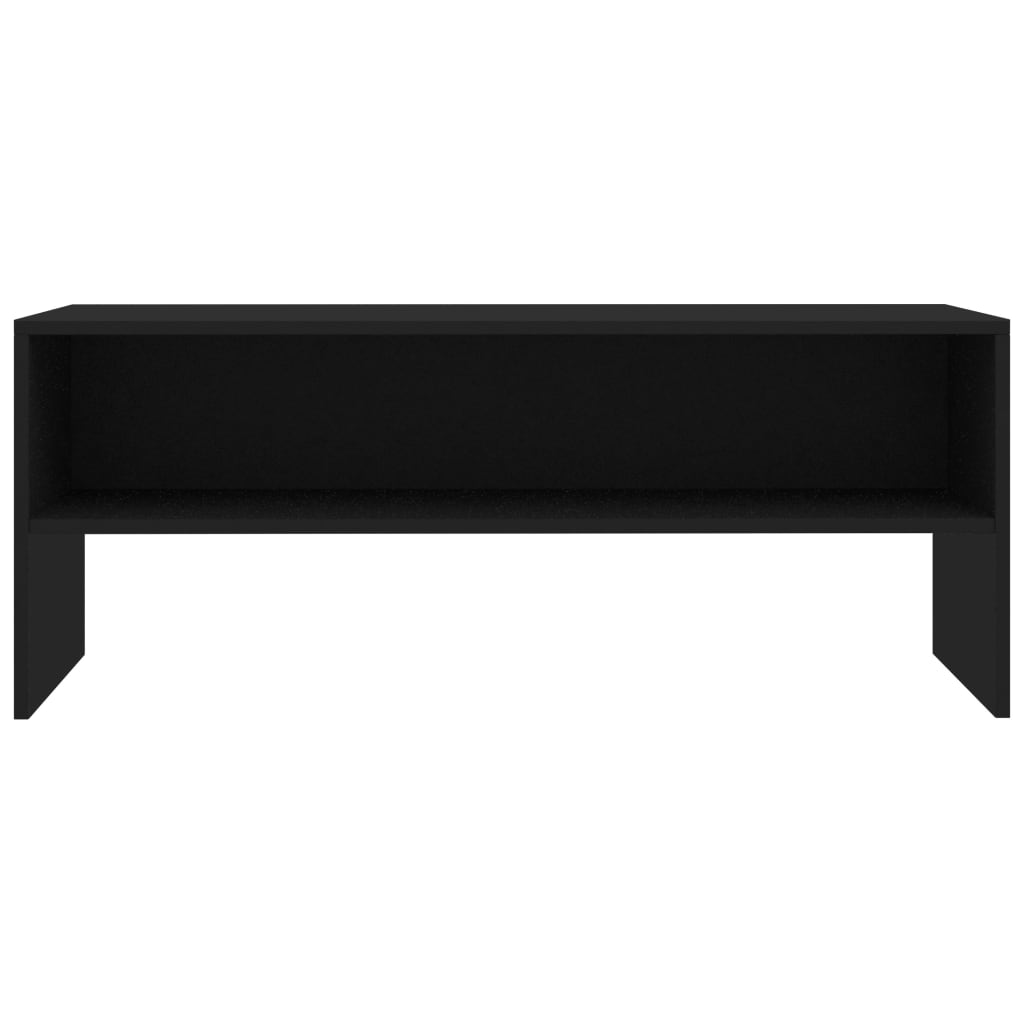 Fekete forgácslap tv-szekrény 100 x 40 x 40 cm Fekete forgácslap tv-szekrény 100 x 40 x 40 cm