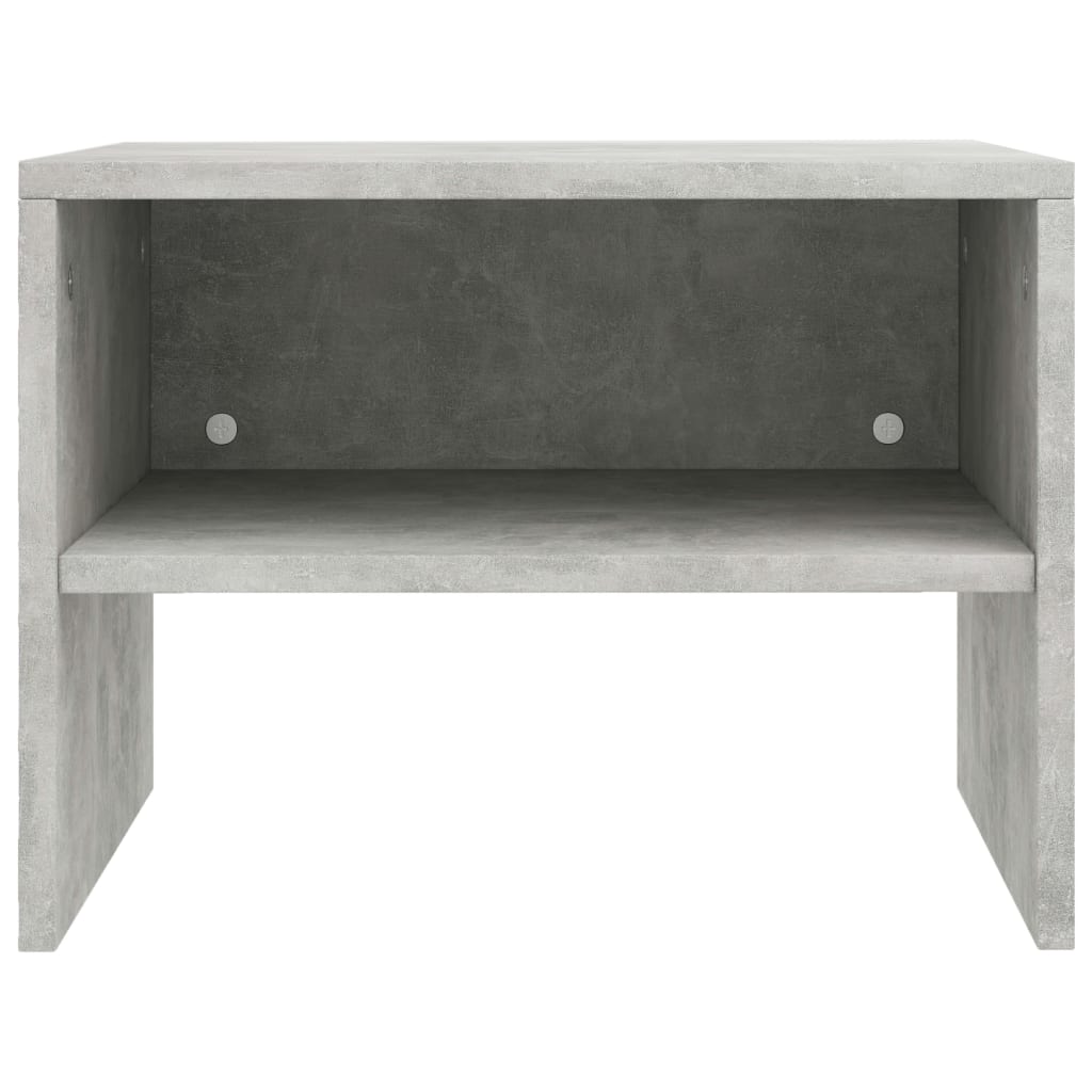 2 db betonszürke szerelt fa éjjeliszekrény 40 x 30 x 30 cm