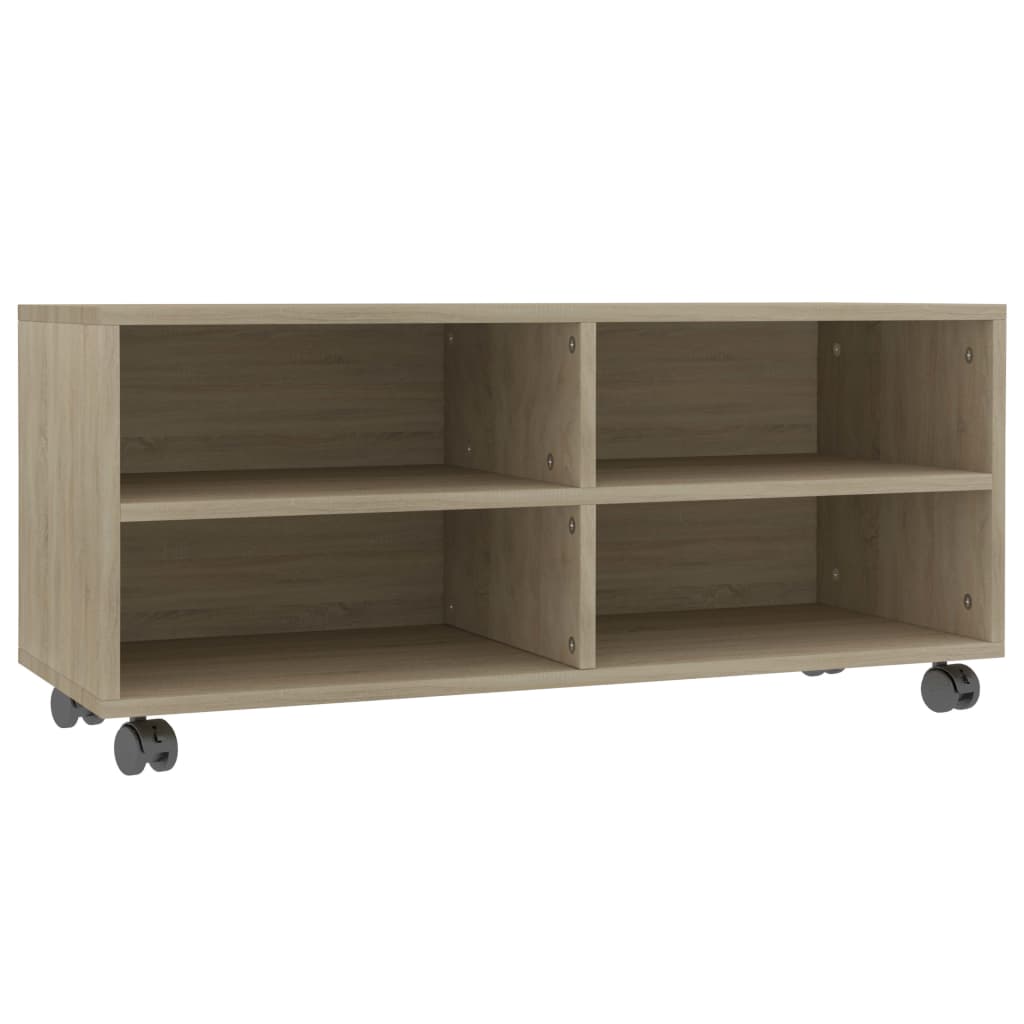 Sonoma színű forgácslap tv-szekrény görgőkkel 90 x 35 x 35 cm Sonoma színű forgácslap tv-szekrény görgőkkel 90 x 35 x 35 cm