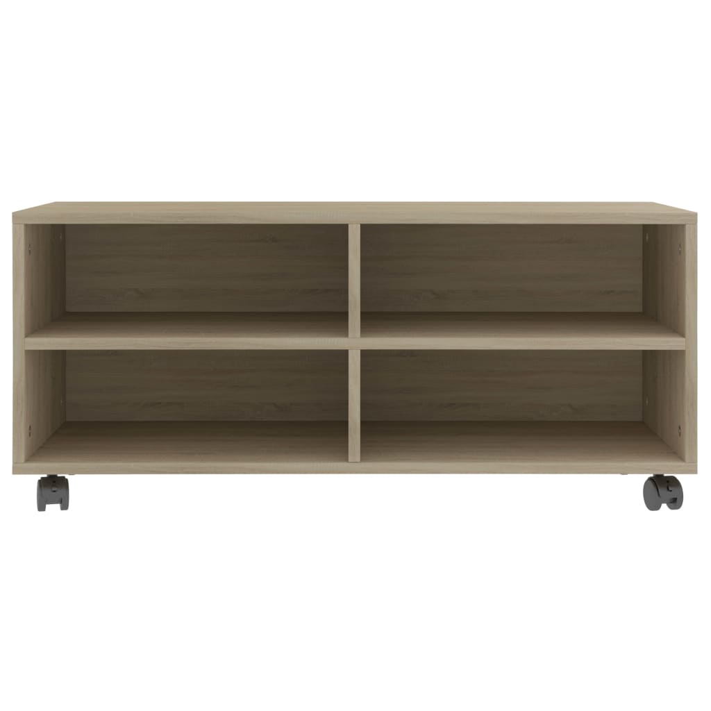 Sonoma színű forgácslap tv-szekrény görgőkkel 90 x 35 x 35 cm Sonoma színű forgácslap tv-szekrény görgőkkel 90 x 35 x 35 cm