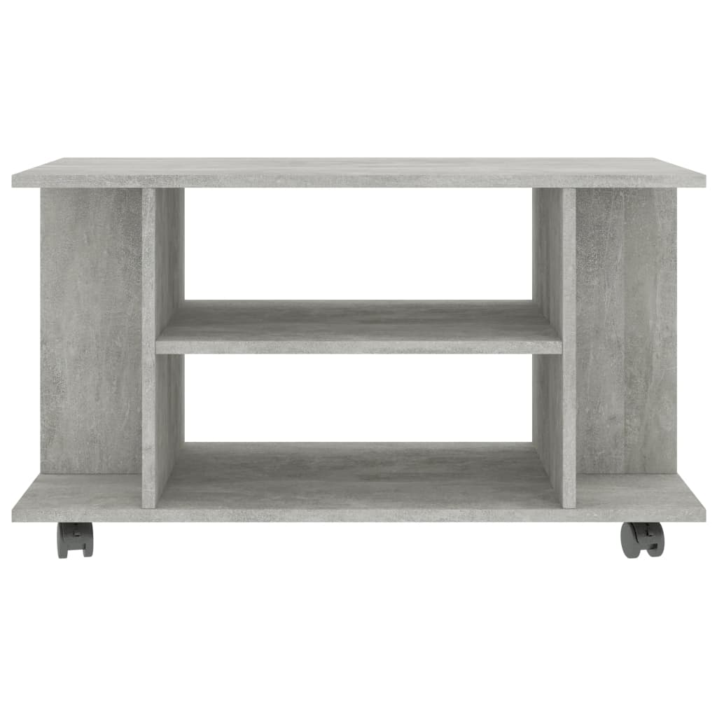 Betonszürke forgácslap tv-szekrény görgőkkel 80 x 40 x 40 cm Betonszürke forgácslap tv-szekrény görgőkkel 80 x 40 x 40 cm