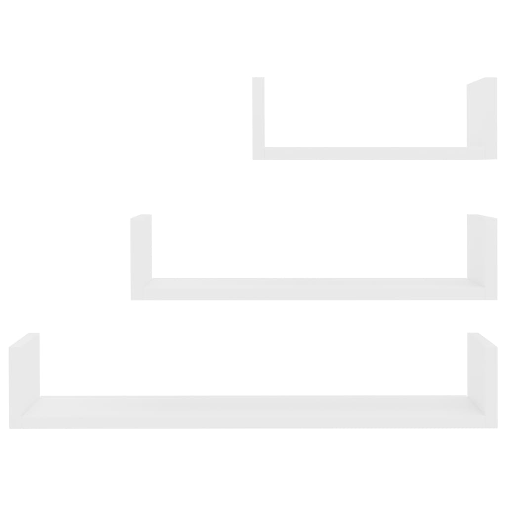 3 db fehér forgácslap bemutatópolc