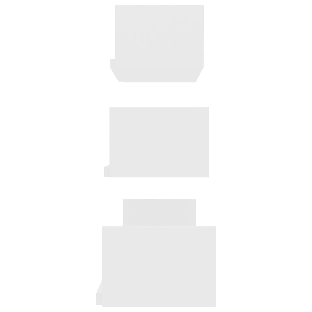 3 db fehér forgácslap bemutatópolc