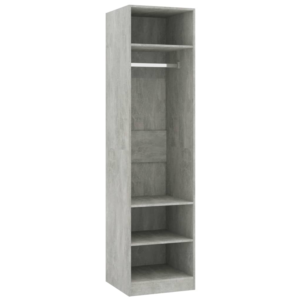 Betonszürke forgácslap ruhásszekrény 50 x 50 x 200 cm Betonszürke forgácslap ruhásszekrény 50 x 50 x 200 cm