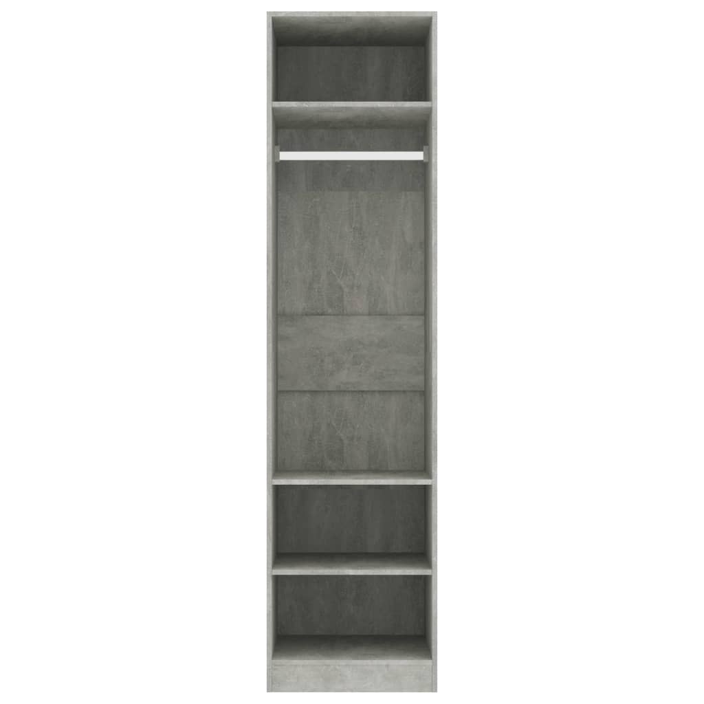 Betonszürke forgácslap ruhásszekrény 50 x 50 x 200 cm Betonszürke forgácslap ruhásszekrény 50 x 50 x 200 cm