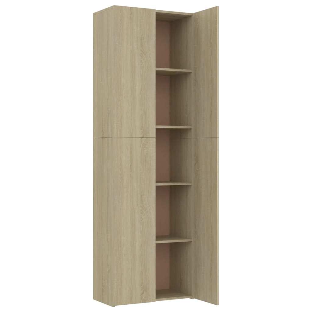 Sonoma tölgy színű forgácslap irodai szekrény 60 x 32 x 190 cm