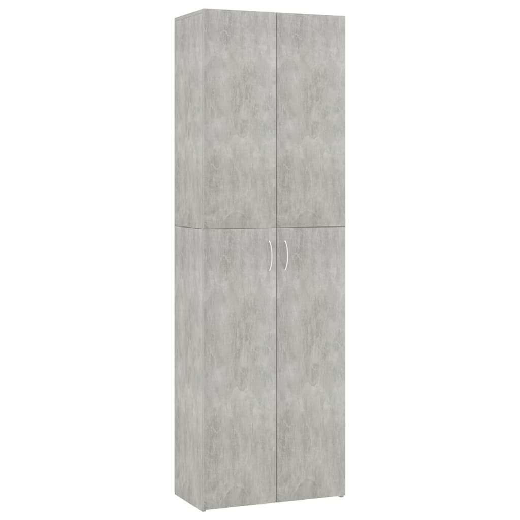 Betonszürke forgácslap irodai szekrény 60 x 32 x 190 cm
