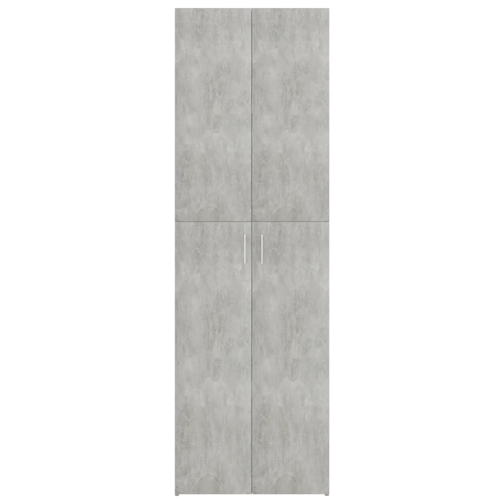 Betonszürke forgácslap irodai szekrény 60 x 32 x 190 cm