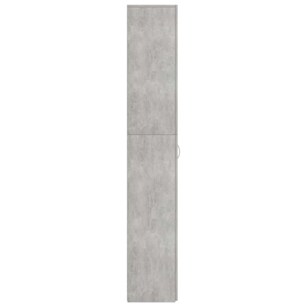 Betonszürke forgácslap irodai szekrény 60 x 32 x 190 cm