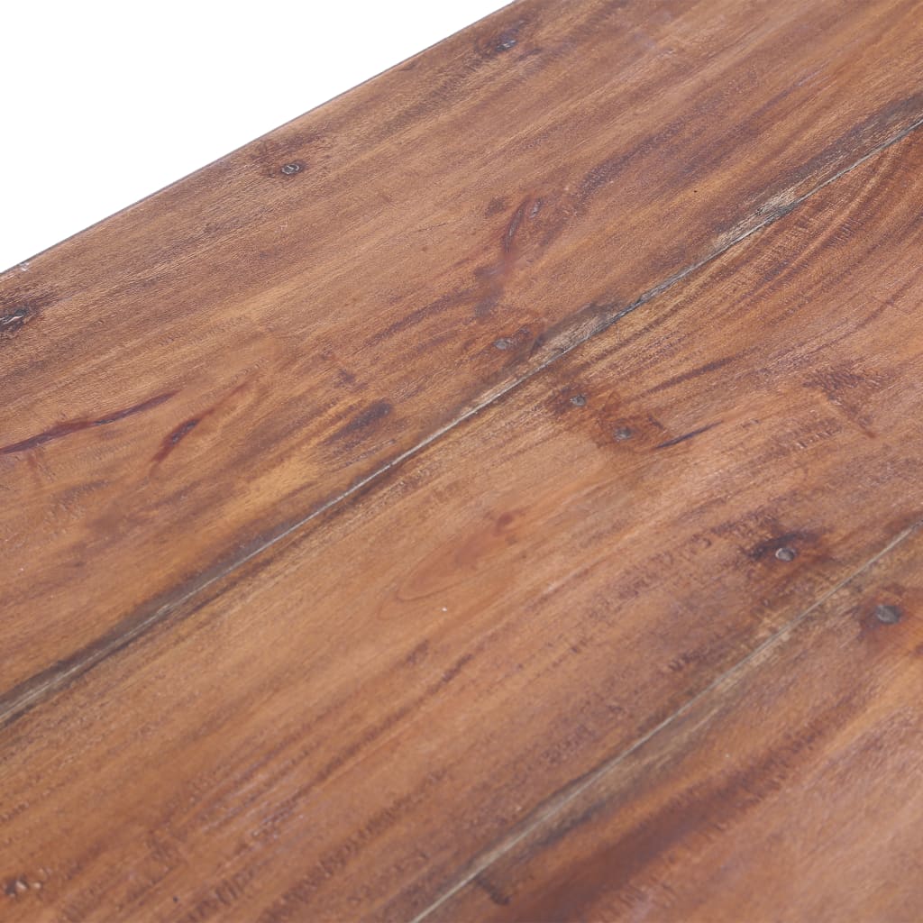 Fehér fiókos tömör újrahasznosított fa íróasztal 117x57x75 cm