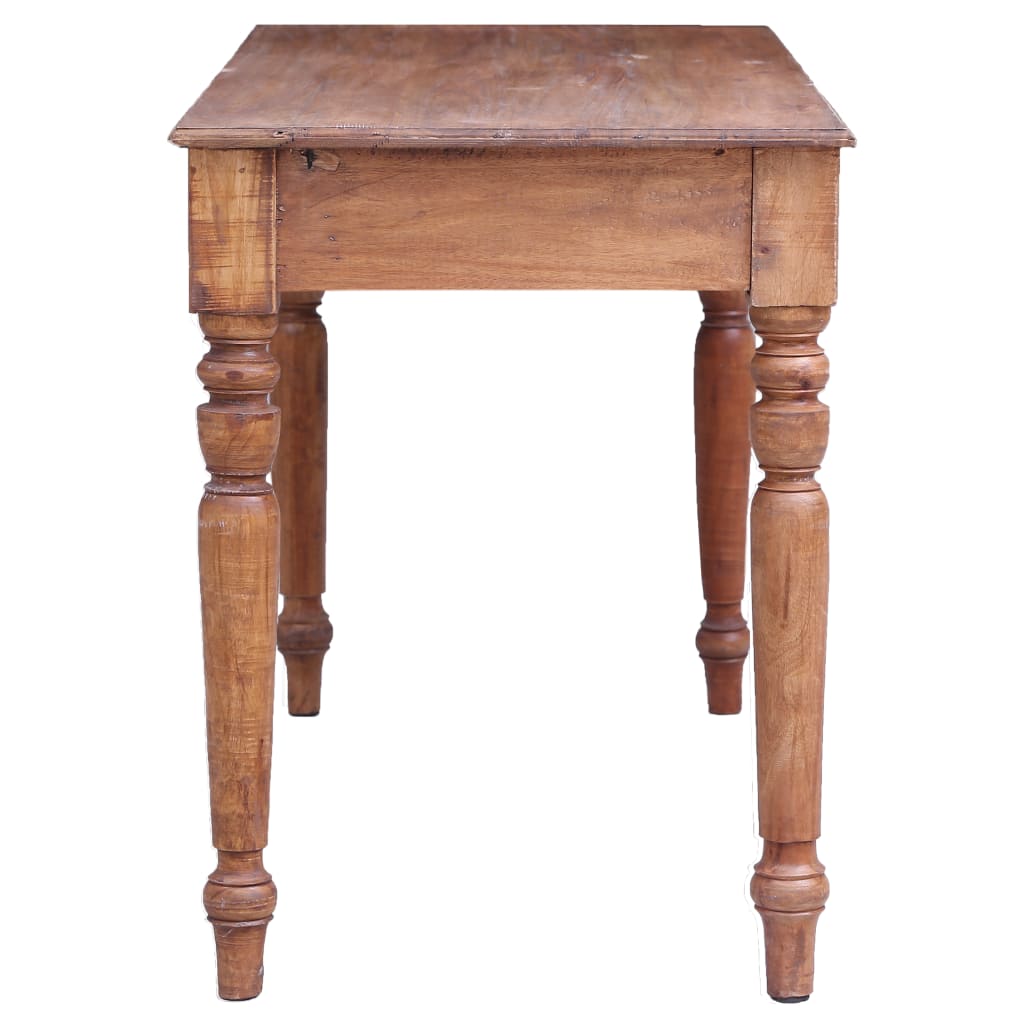 Fiókos tömör újrahasznosított fa íróasztal 117 x 57 x 75 cm