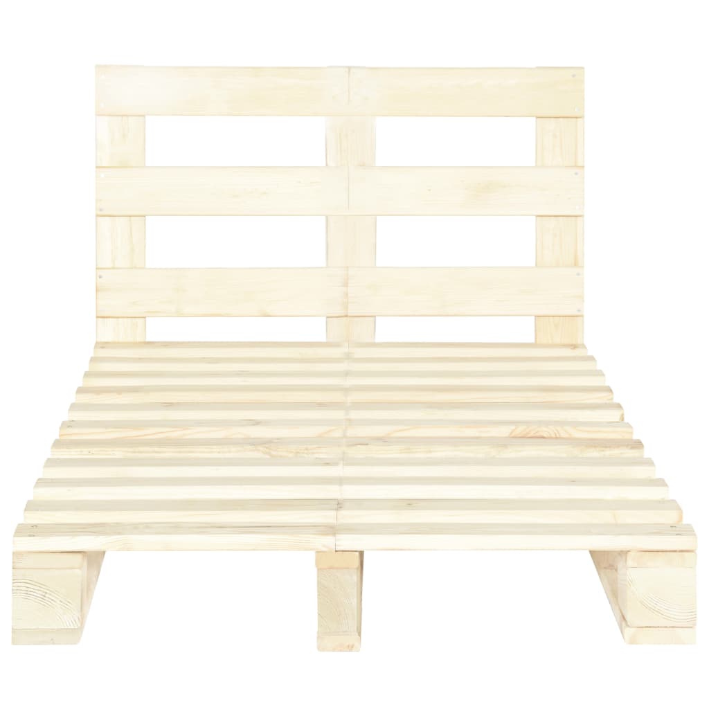 Tömör fenyőfa raklap ágykeret 120 x 200 cm