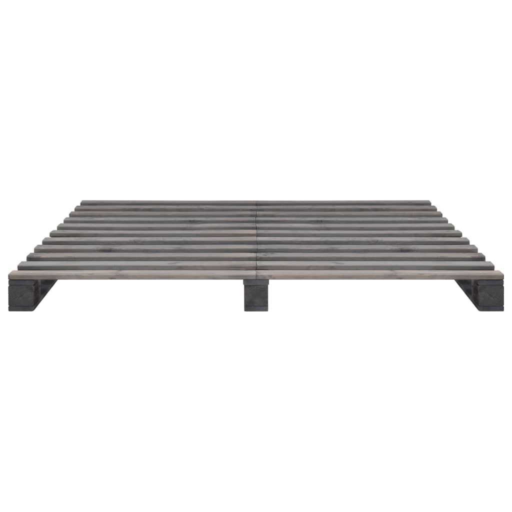 Szürke tömör fenyőfa raklap ágykeret 200 x 200 cm Szürke tömör fenyőfa raklap ágykeret 200 x 200 cm