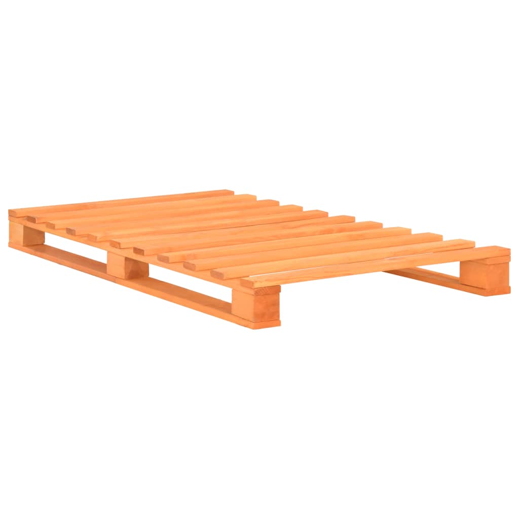 Barna tömör fenyőfa raklap ágykeret 100 x 200 cm Barna tömör fenyőfa raklap ágykeret 100 x 200 cm