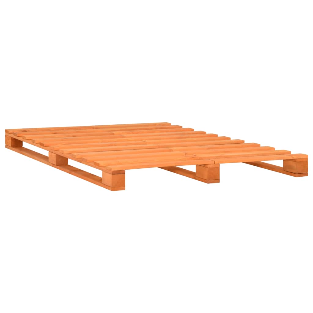 Barna tömör fenyőfa raklap ágykeret 120 x 200 cm Barna tömör fenyőfa raklap ágykeret 120 x 200 cm