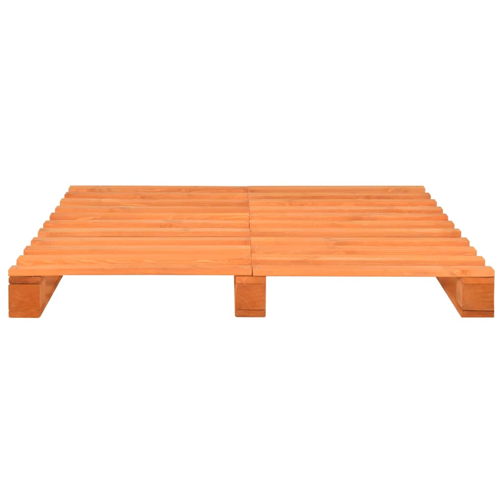 Barna tömör fenyőfa raklap ágykeret 160 x 200 cm Barna tömör fenyőfa raklap ágykeret 160 x 200 cm