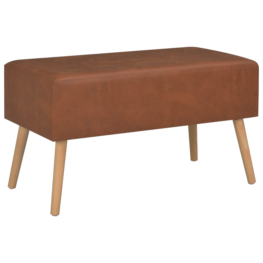 Barna műbőr pad fiókokkal 80 cm Barna műbőr pad fiókokkal 80 cm