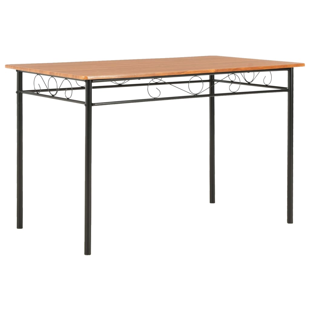 7 részes barna mdf és acél étkezőszett 7 részes barna mdf és acél étkezőszett