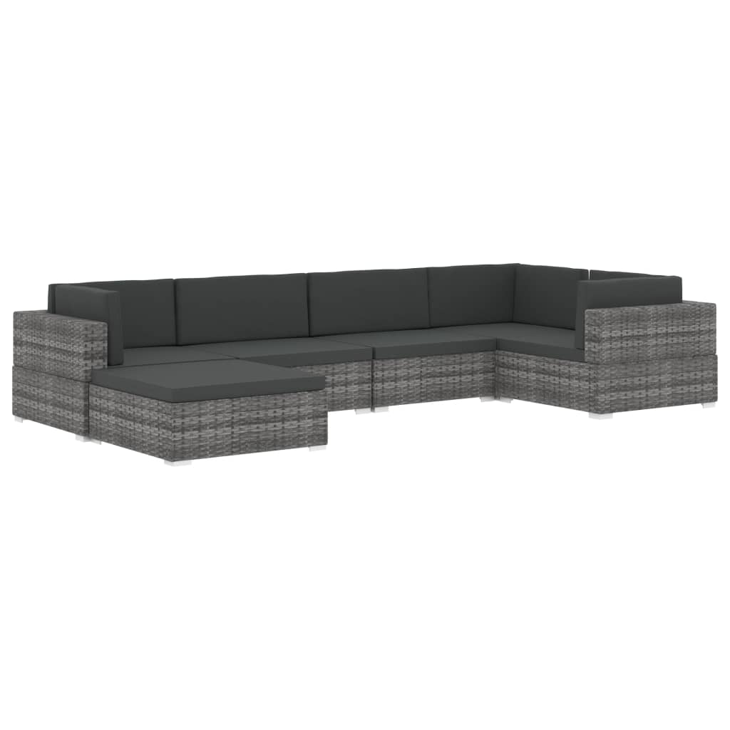 1 db fekete polyrattan moduláris sarokfotel párnákkal 1 db fekete polyrattan moduláris sarokfotel párnákkal